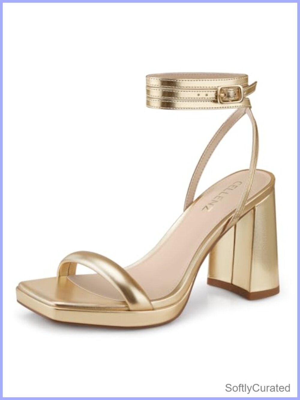 Women's Chunky Platform Heeled Sandals Open Toe Ankle Strap
